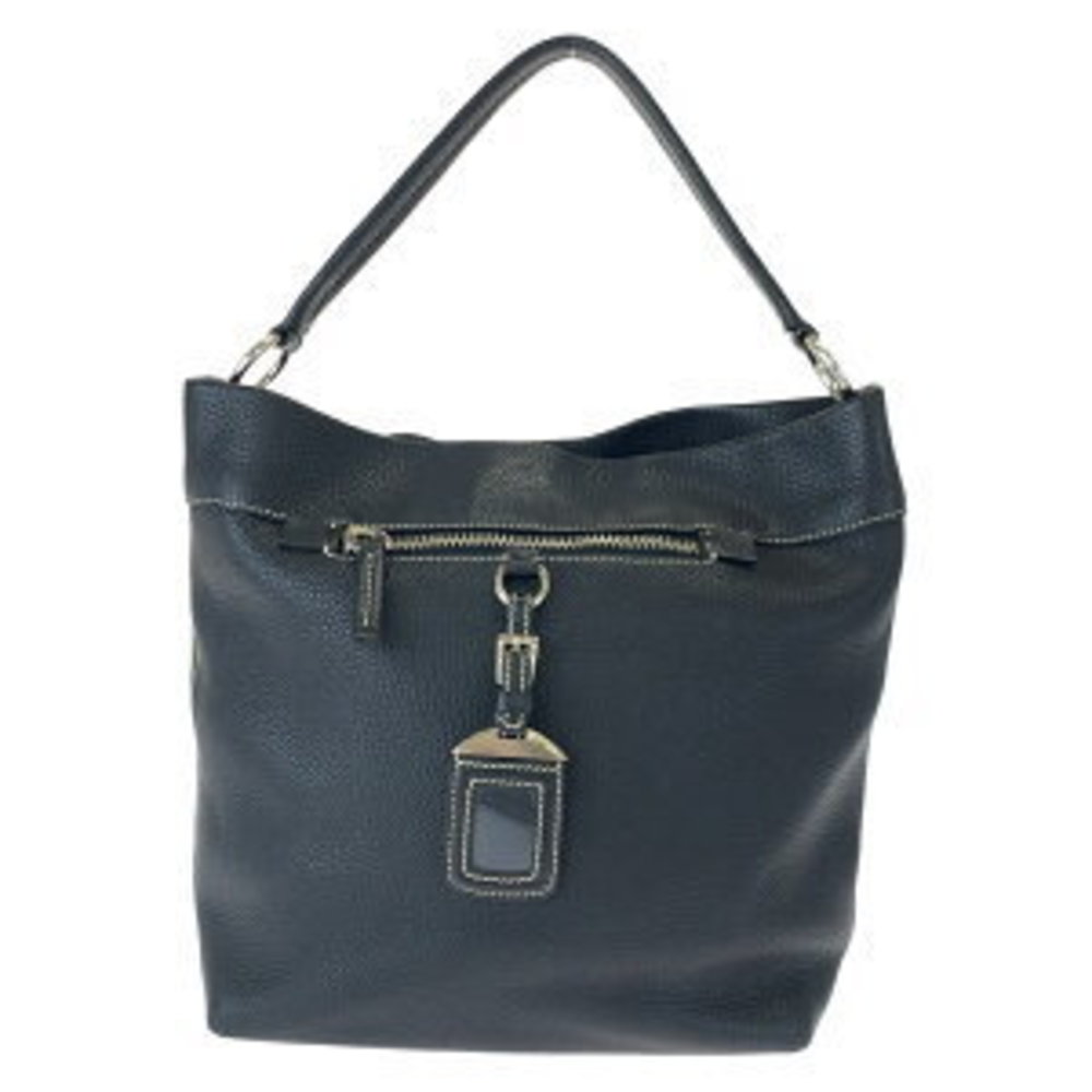 PRADA Hobo Black Leather Shoulder Bag